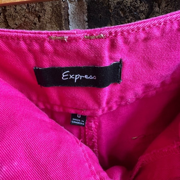 Express Pink High Waist Shorts - Picture 5 of 7